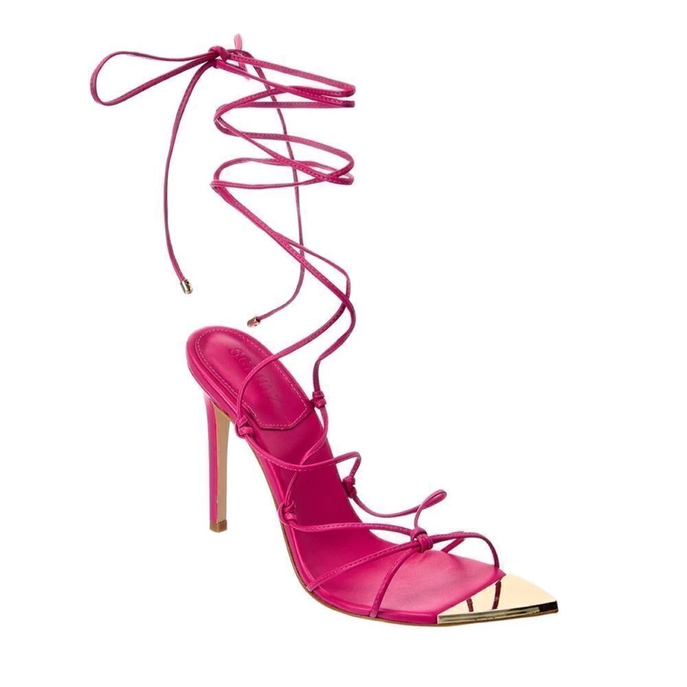 SCHUTZ Hana Leather Sandal Pink